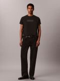 Black Logo Embroidery Crew Neck T-Shirt  Men
