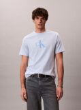 Blue Monogram Logo T-Shirt  Men