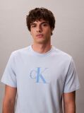 Blue Monogram Logo T-Shirt  Men