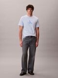 Blue Monogram Logo T-Shirt  Men