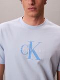 Blue Monogram Logo T-Shirt  Men