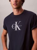 Blue Monogram Logo T-Shirt  Men