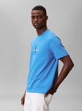 Blue Monogram Logo T-Shirt  Men