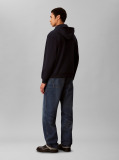 Blue Relaxed Monogram Hoodie  Men
