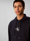 Blue Relaxed Monogram Hoodie  Men
