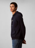 Blue Relaxed Monogram Hoodie  Men