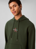 Green Relaxed Monogram Hoodie  Men