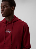 Red Relaxed Monogram Hoodie  Men