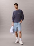 Blue Waffle Cotton Monogram Jumper  Men