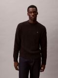 Black Ribbed Cotton Monogram Jumper  Men