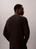 Black Ribbed Cotton Monogram Jumper  Men