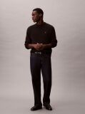 Black Ribbed Cotton Monogram Jumper  Men