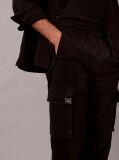 Black Skinny Twill Cargo Pants  Men