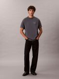 Grey Relaxed Script Logo T-shirt  Men