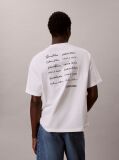 White Relaxed Script Logo T-shirt  Men