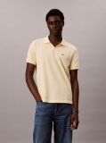 Yellow Cotton Piqué Open Collar Polo Shirt  Men