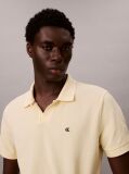 Yellow Cotton Piqué Open Collar Polo Shirt  Men