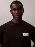 Black Varsity Badge T-shirt  Men