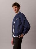 Blue Varsity Logo Bomber Jacket  Men