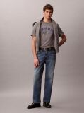 Grey Embroidered NYC Logo T-shirt  Men