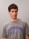 Grey Embroidered NYC Logo T-shirt  Men