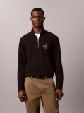 Black Monologo Terry Quarter-Zip Sweatshirt  Men