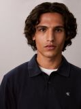 Blue Long Sleeve Monogram Polo Shirt  Men