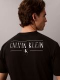 Black Back Logo Graphic Crew Neck T-Shirt  Men