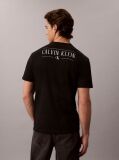 Black Back Logo Graphic Crew Neck T-Shirt  Men