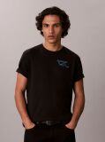 Black Script Logo Embroidery T-Shirt  Men