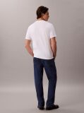 White Script Logo Embroidery T-Shirt  Men
