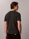 Black Monologo Patch Classic Waffle Knit T-Shirt  Men