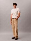 Beige Monologo Patch Classic Waffle Knit T-Shirt  Men
