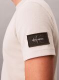 Beige Monologo Patch Classic Waffle Knit T-Shirt  Men