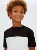 Black Colourblock T-shirt  Boys
