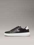Black Leather Chunky Trainers  Men