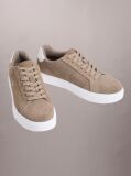 Brown Athena - Suede Signature Logo Trainers  Men