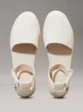 White Canvas Platform Espadrilles  Women