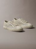 Beige Raffia Vulcanised Sneakers  Women