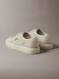Beige Raffia Vulcanised Sneakers  Women