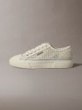 Beige Raffia Vulcanised Sneakers  Women