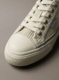 Beige Raffia Vulcanised Sneakers  Women