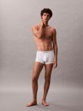 White 3 Pack Low Rise Trunks - Icon Cotton Stretch  Men