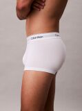 White 3 Pack Low Rise Trunks - Icon Cotton Stretch  Men
