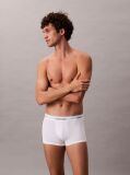 White 3 Pack Low Rise Trunks - Icon Cotton Stretch  Men