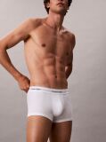 White 3 Pack Low Rise Trunks - Icon Cotton Stretch  Men