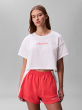 White Cropped Beach T-Shirt  Women