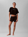 Black Cropped Beach T-Shirt  Women