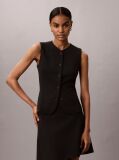 Black Tailored Button-Through Vest  Women
