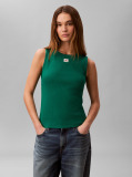 Green Logo Label Tank Top  Women
